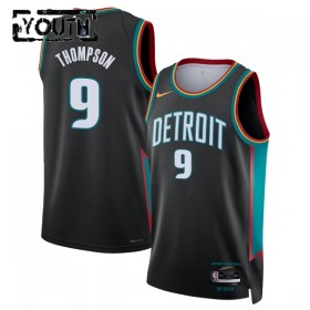 Barn Detroit Pistons Tröja Ausar Thompson Nike 2025-26 City Edition Svart Swingman
